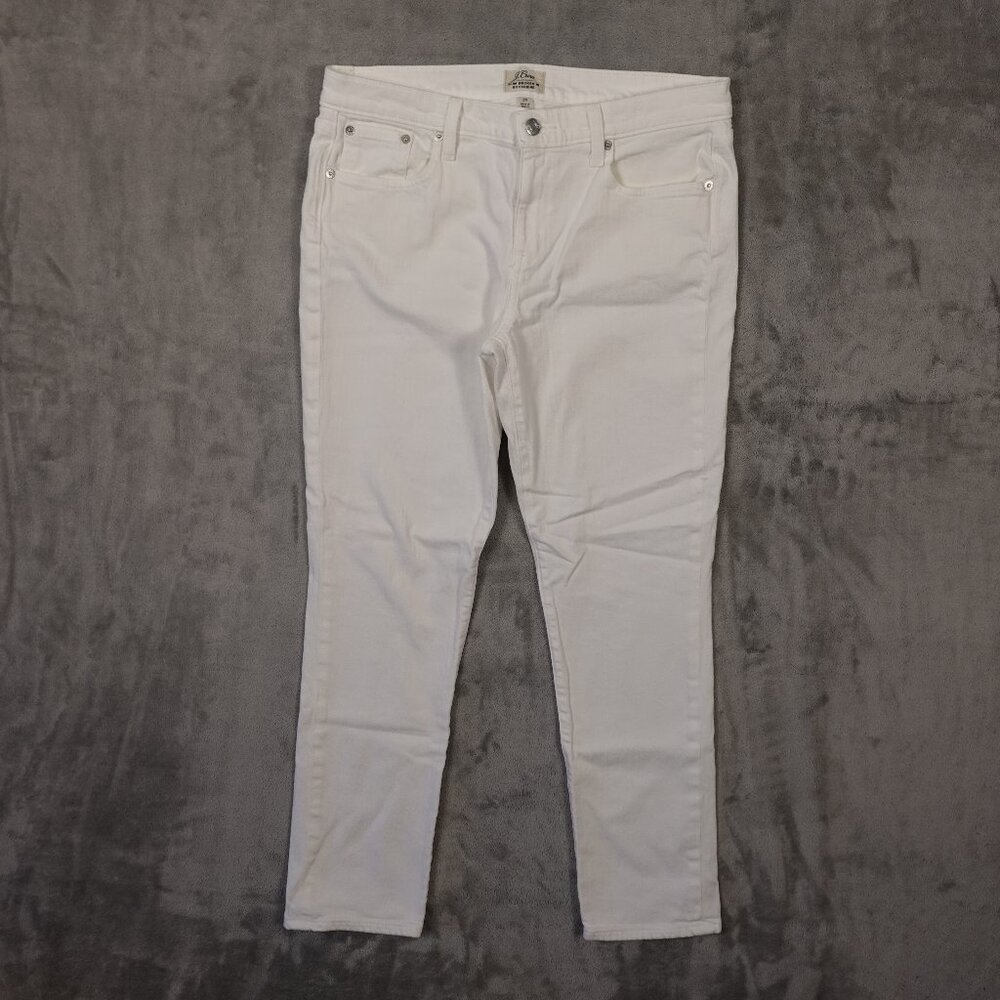 J Crewโ Jeans Slim Broken In Boyfriend women's 29 white denim high rise